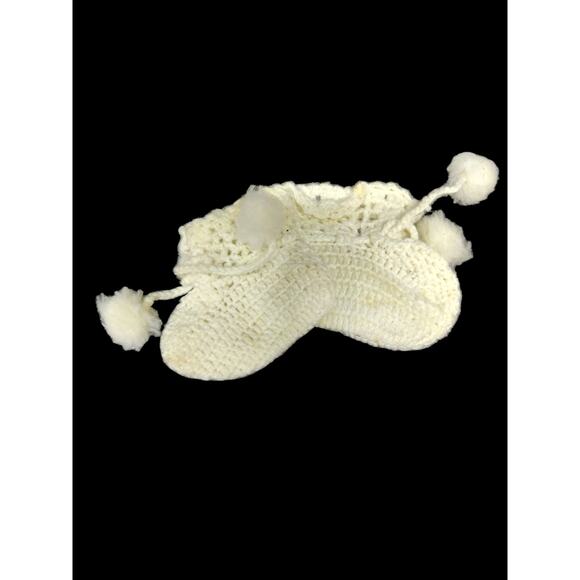 Set of Vintage Baby shoes and knitted white sock booties - Picture 2 of 5